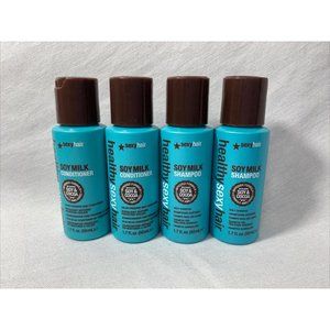 4 pc Combo HEALTHY SEXY HAIR Soy Milk Shampoo Conditioner  1.7oz TSA APPROVED w